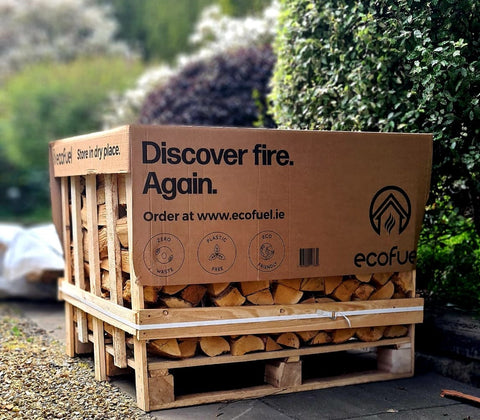 Ecofuel Single Deck of kiln dried logs delivered in the front garden