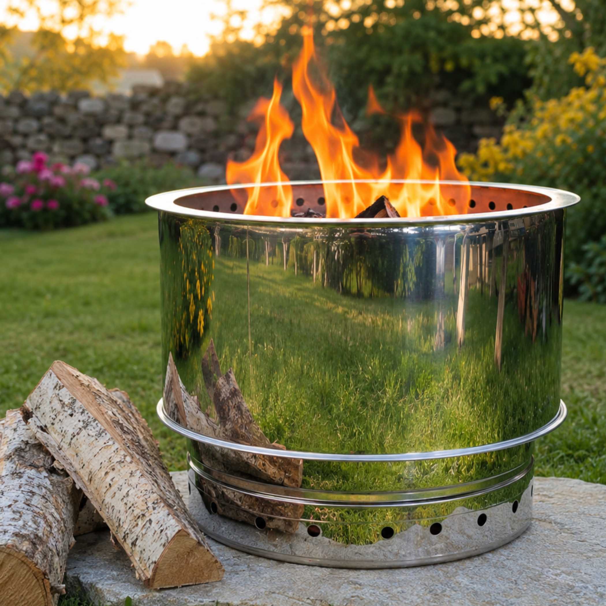 その他 BEETLE FIRE PIT Smokeless Stainless Steel Phoenix Fire Firepit The Devils Bit